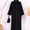 Opulent Winter Abaya|Embossed Knitwear Cardigan(9085) - Image 13