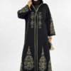 Hooded Glittery Knitted Cardigan 18307 Black-Silver - Image 6