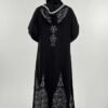 Hooded Glittery Knitted Cardigan 18307 Black-Silver - Image 2