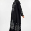 Hooded Glittery Knitted Cardigan 18307 Black-Silver - Image 3