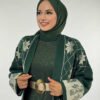 Premium Open Abaya Pattern|Snowflake Knit Cardigan|18166 - Image 4