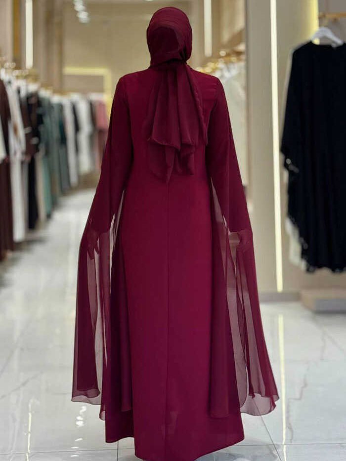 Alternative view of Luxurious Evening Dresses Plus Size Cape Sleeve Gown|3958