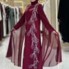 Luxurious Evening Dresses Plus Size Cape Sleeve Gown|3958 10 Luxurious Evening Dresses Plus Size Cape Sleeve Gown|3958 - Image 3