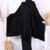 ❄️ Majestic Luxe Hijab Abays|Fur Detailed Knitwear Poncho|9206 - Image 2