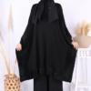 ❄️ Majestic Luxe Hijab Abays|Fur Detailed Knitwear Poncho|9206 - Image 8