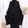 ❄️ Majestic Luxe Hijab Abays|Fur Detailed Knitwear Poncho|9206 - Image 3