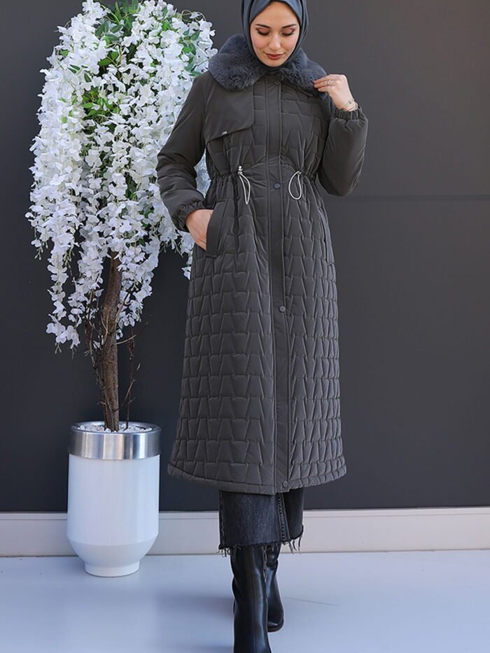 Alternative view of Lotus Coat Dark Gray