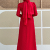 Luxury Evening Dress Gown with Stone-Detail Waist & Shoulders|3909 - Image 6