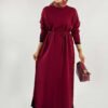 Knit Detail Knitwear Dress 18312 Stone - Image 5