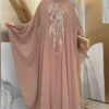 Sequin Embroidered Chiffon Cape Dress Evening Suit 3774 Purple - Image 10