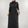 Glittery Knit Dress 18315 Emerald - Image 14