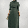 Glittery Knit Dress 18315 Emerald - Image 5