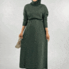 simli triko elbise 18315 zumrut triko elbise bym fashion 59154 11 K
