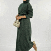 Glittery Knit Dress 18315 Emerald - Image 7