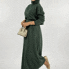 Glittery Knit Dress 18315 Emerald - Image 3