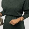 Glittery Knit Dress 18315 Emerald - Image 8