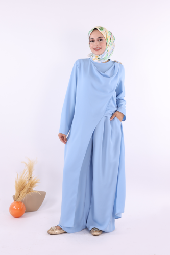 trouser suits for mother of the bride| 8698 - 38 , Blue