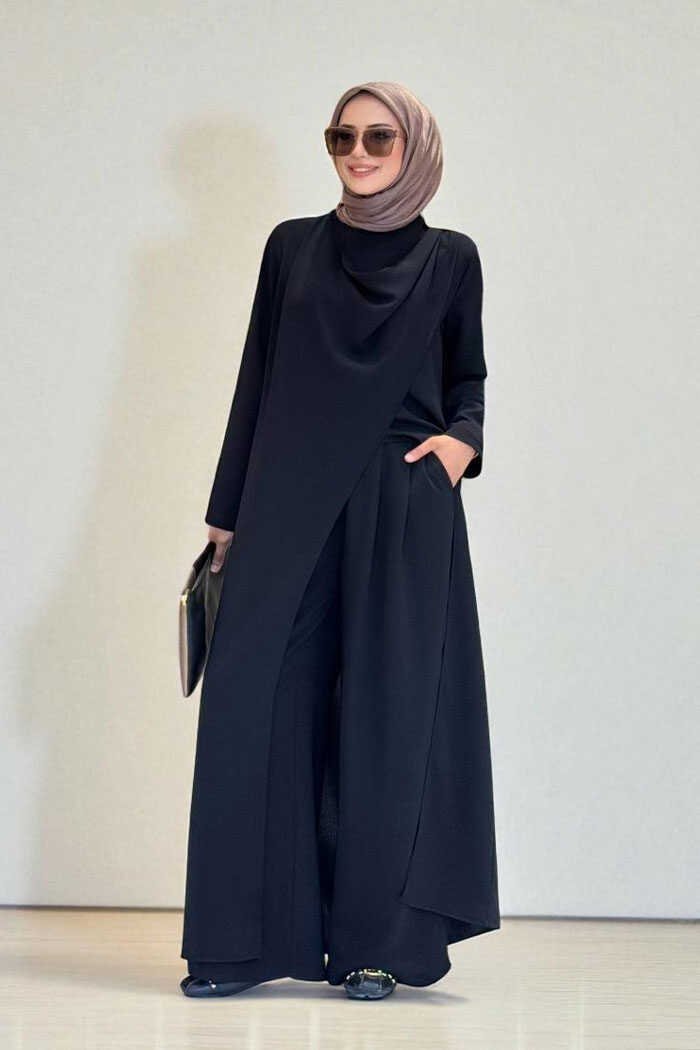 trouser suits for mother of the bride| 8698 - 48 , Black