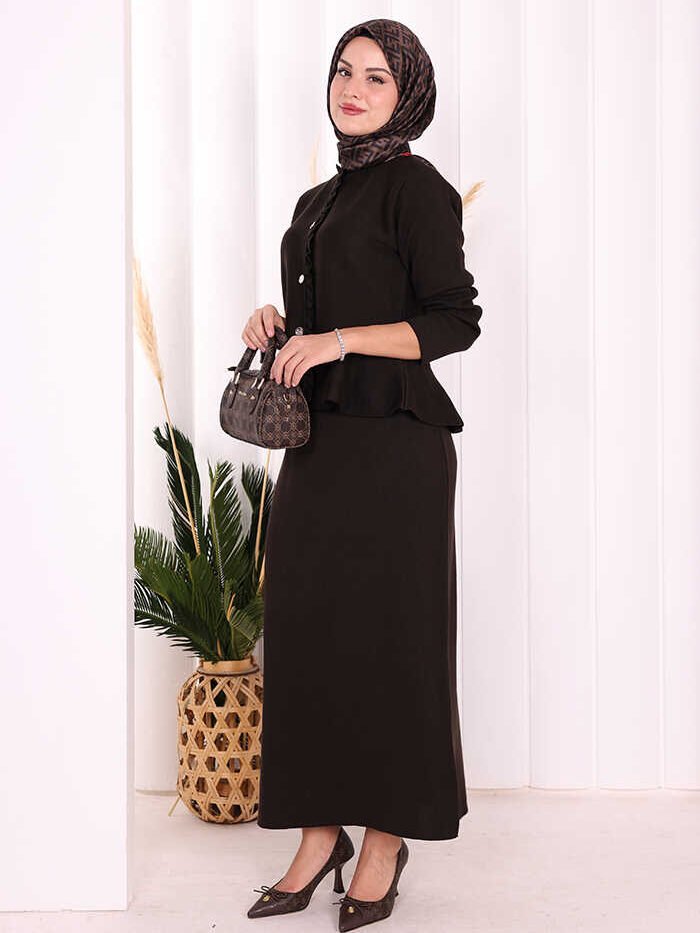 Alternative view of 💎 Chic Turkish Skirt & Cardigan Knitwear Set|(17040)