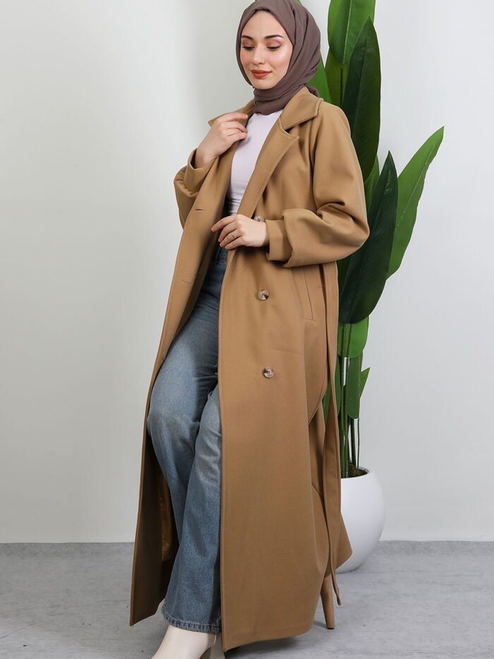 Alternative view of Long 6-Button Coat, Milk Coffee