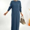Half Turtleneck Dress 18300 Emerald - Image 6
