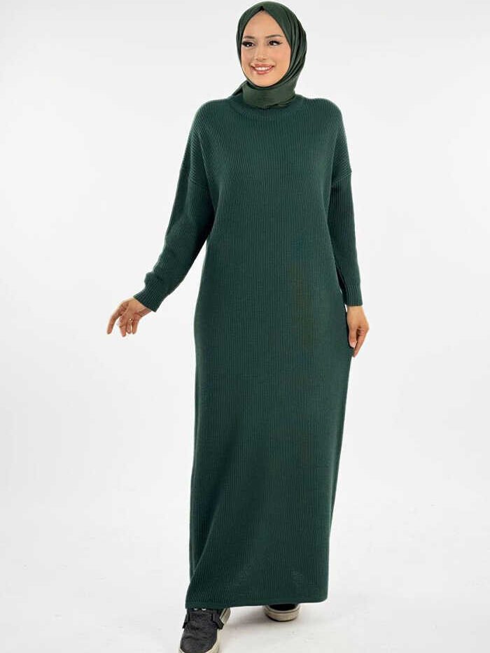 Half Turtleneck Dress 18300 Emerald