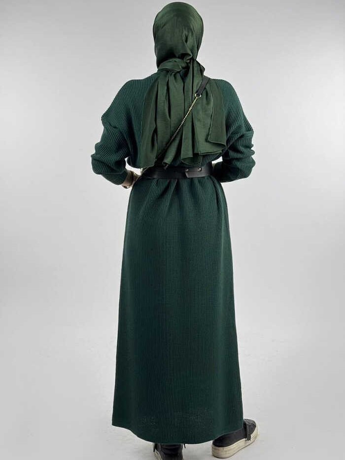 Alternative view of Half Turtleneck Dress 18300 Emerald