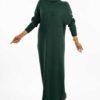 Half Turtleneck Dress 18300 Emerald - Image 3