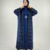 Slit Patterned Long Knit Cardigan 18317 Tan - Image 6