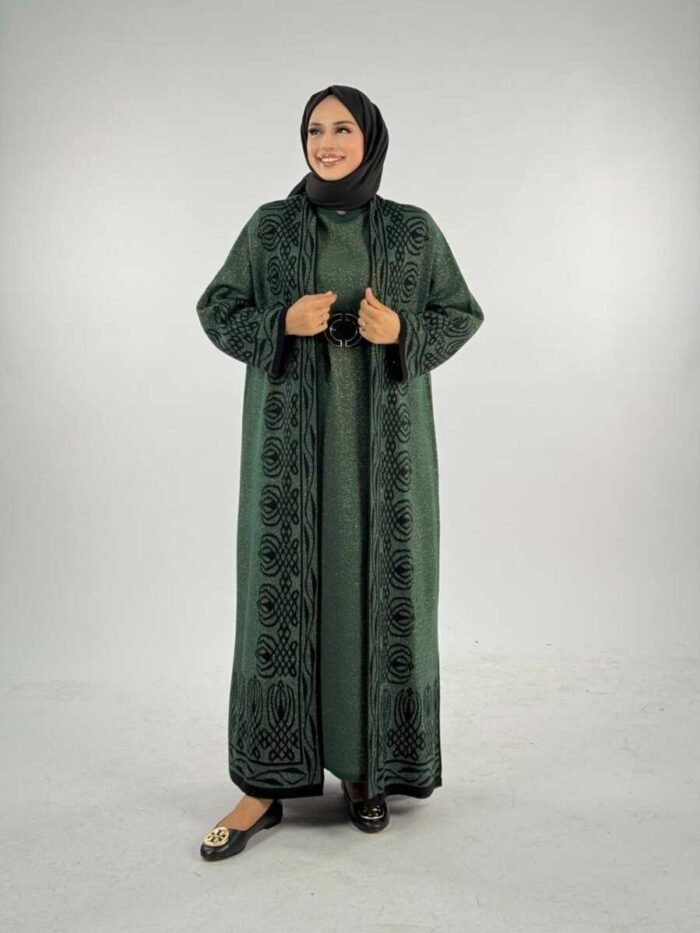Green Open Abayas