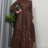 Embellished Evening Dress Navy Blue - Image 9