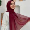 2019 Chiffon Scarf Light Powder Pink - Image 5