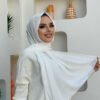 2019 Chiffon Scarf Light Powder Pink - Image 6