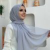 2019 Chiffon Scarf Light Powder Pink - Image 8