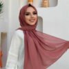 2019 Chiffon Scarf Light Powder Pink - Image 9