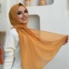 2019 Chiffon Scarf Light Powder Pink - Image 11