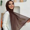 2019 Chiffon Scarf Light Powder Pink - Image 13