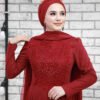 2021 Glittery Scarf Burgundy