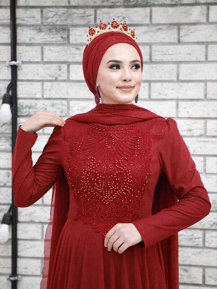 2021 Glittery Scarf Burgundy