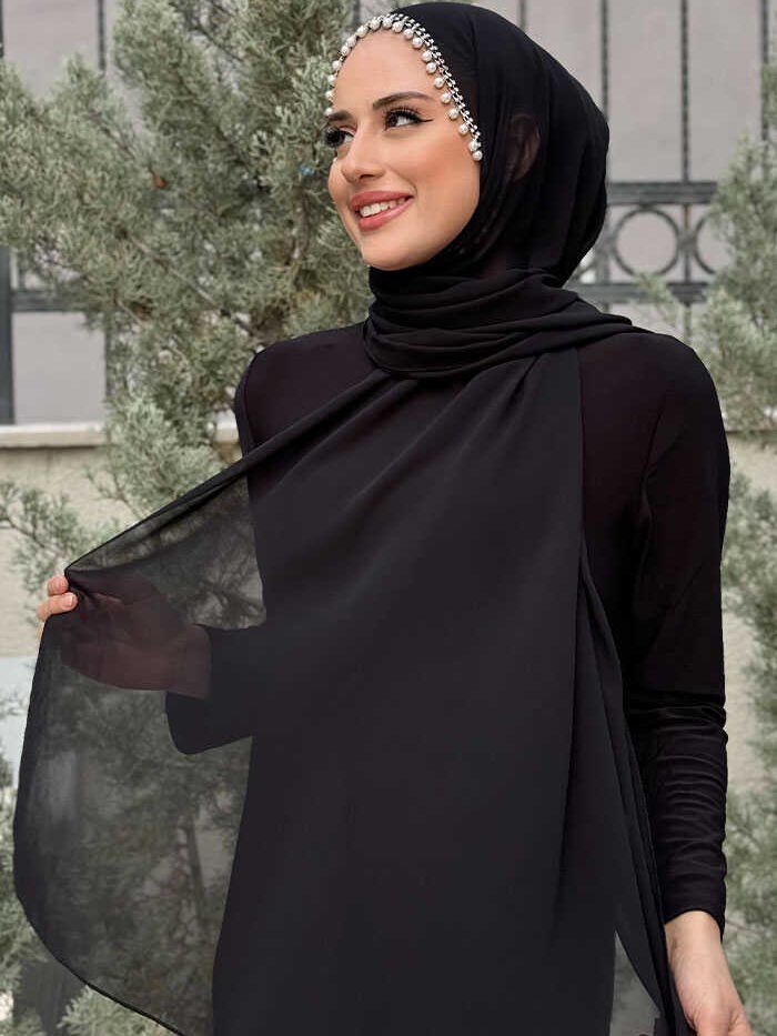 Alternative view of Beaded Shawl 2028 Black