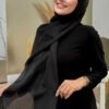 2049-1 Single-layer shimmering shawl, Brown - Image 8