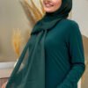 2049-1 Single-layer shimmering shawl, Brown - Image 9