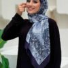 Patterned Cotton Scarf 2065 Khaki - Image 6