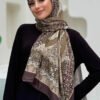Patterned Cotton Scarf 2065 Khaki