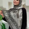 Patterned Cotton Scarf 2065 Khaki - Image 9