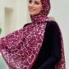 Leopard Print Scarf 2067 Burgundy