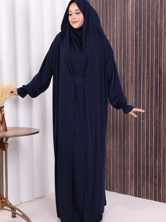 Alternative view of Self-Veiled Soufflé Jilbab 6032 Navy Blue