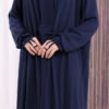 Self-Veiled Soufflé Jilbab 6032 Navy Blue - Image 7