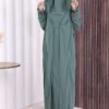 Self-Veiled Soufflé Jilbab 6032 Navy Blue - Image 10