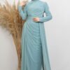 Tulle Evening Dress Navy Blue - Image 8